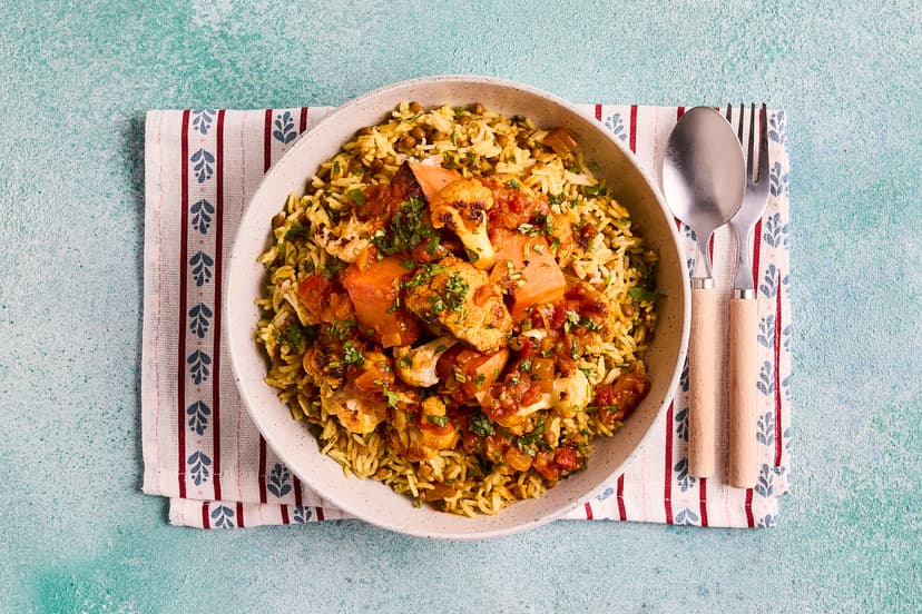 Kitchari is a traditional Indian dish of rice and lentils that’s good for the digestion – and absolutely delicious with our roasted cauliflower and sweet potato curry sauce. Go on, add it to your box – your soul will thank you for it!