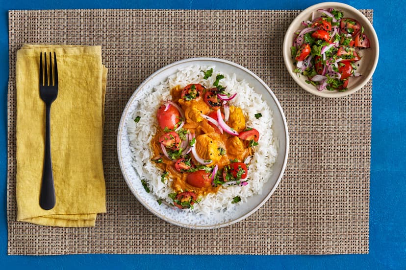 Ready-diced turkey breast, meet ginger & garlic paste, curry powder and passata. There is some prep to this tasty curry in a hurry, but not much! Serve with basmati rice, top with a tomato and onion salsa and you’re on the fastest route to destination delicious.